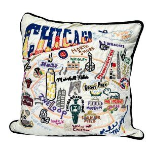 Catstudio Chicago Embroidered Pillow